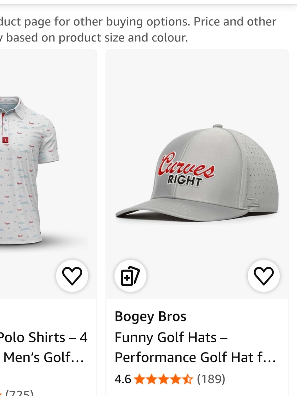 Bogey Bros Gray 'Curves Right' Performance Golf Hat flexfit L/XL